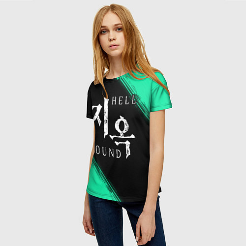 Женская футболка HELLBOUND - Краска / 3D-принт – фото 3