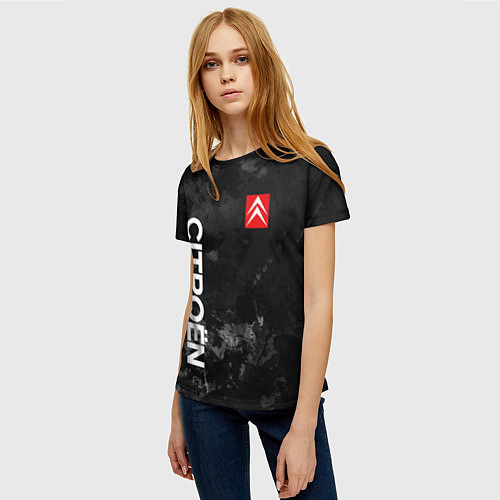 Женская футболка Citroen Ситроен текстура / 3D-принт – фото 3