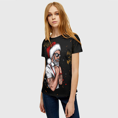 Женская футболка Сантамэн / 3D-принт – фото 3