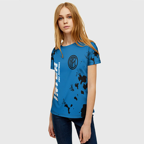 Женская футболка ИНТЕР Inter Pro Football - Камуфляж / 3D-принт – фото 3