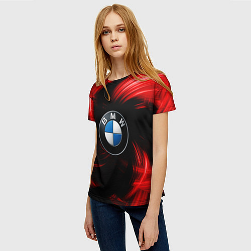 Женская футболка BMW RED BEAST / 3D-принт – фото 3