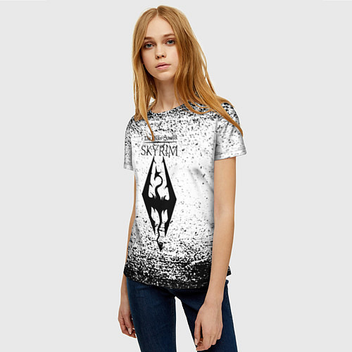 Женская футболка The Elder Scrolls штрихи / 3D-принт – фото 3