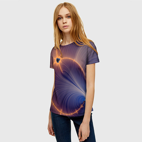Женская футболка Black Hole Tribute design / 3D-принт – фото 3