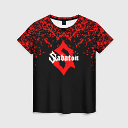 Футболка женская Sabaton красные брызги, цвет: 3D-принт