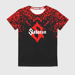 Футболка женская Sabaton красные брызги, цвет: 3D-принт