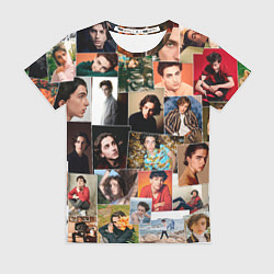 Женская футболка Тимоти цветной коллаж