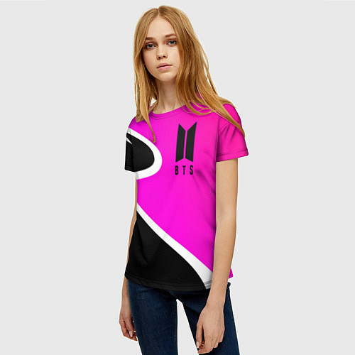 Женская футболка K-pop БТС Логотип / 3D-принт – фото 3