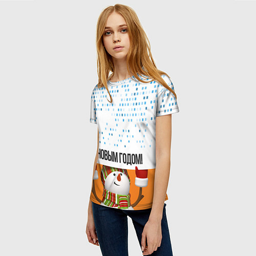 Женская футболка СнежовичОк / 3D-принт – фото 3