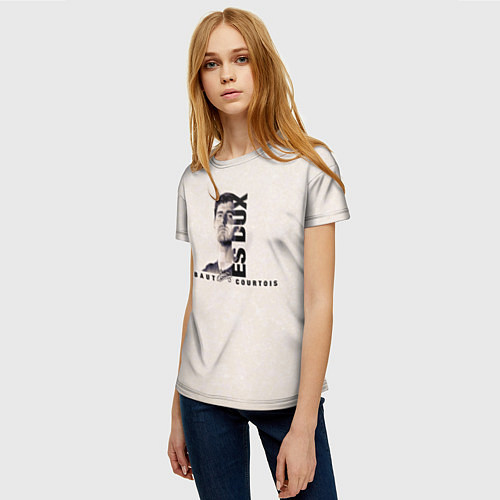 Женская футболка Тибо Куртуа / 3D-принт – фото 3