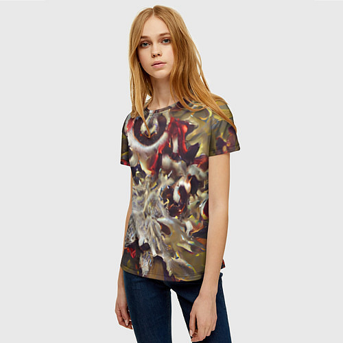 Женская футболка Осенние заморозки / 3D-принт – фото 3