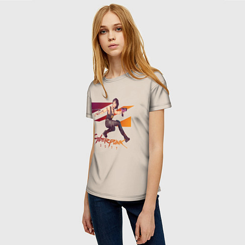 Женская футболка Valery Cyberpunk 2077 / 3D-принт – фото 3