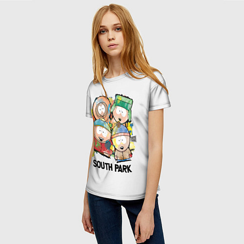 Женская футболка South Park - Южный парк краски / 3D-принт – фото 3
