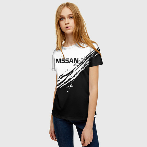 Женская футболка Nissan ниссан / 3D-принт – фото 3