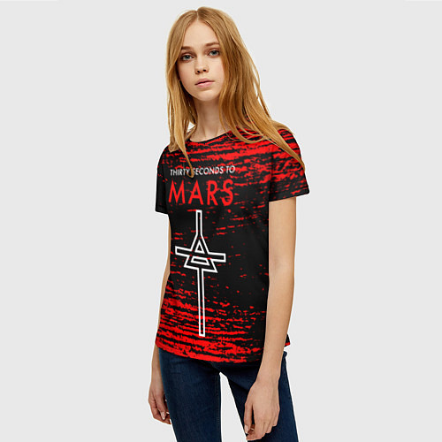 Женская футболка 30 Seconds to Mars - До марса 30 сек / 3D-принт – фото 3