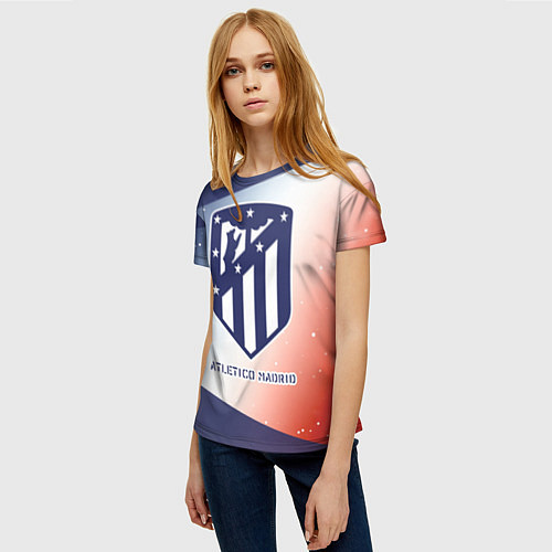 Женская футболка АТЛЕТИКО Atletico Madrid Графика / 3D-принт – фото 3