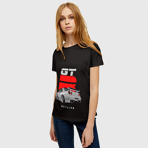 Женская футболка Nissan gt / 3D-принт – фото 3