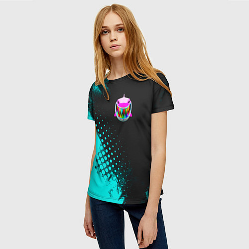 Женская футболка 6IX9INE Текстура / 3D-принт – фото 3