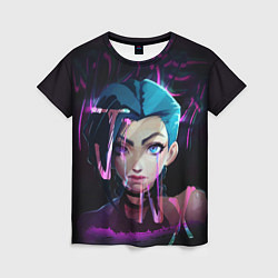 Футболка женская League Of Legends Jinx neon, цвет: 3D-принт