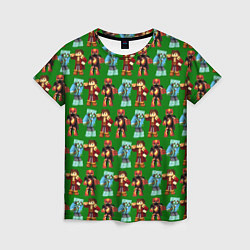 Футболка женская Minecraft heros pattern, цвет: 3D-принт