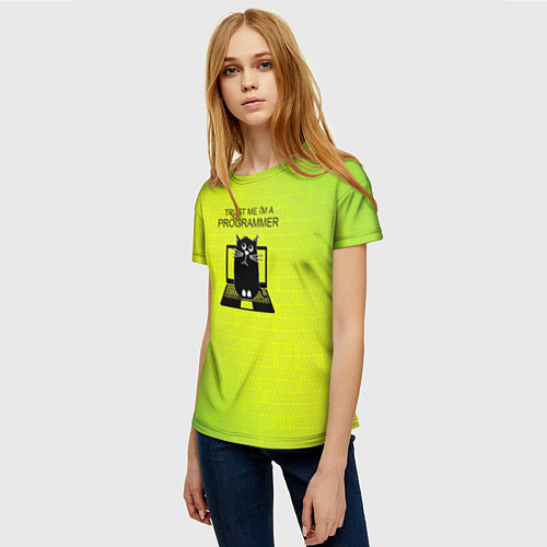 Женская футболка Поверьте я программист / 3D-принт – фото 3