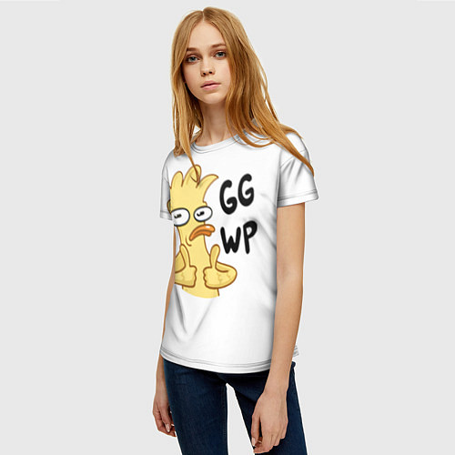 Женская футболка Утка GG WP / 3D-принт – фото 3