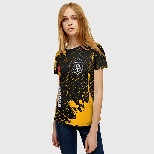 Женская футболка БАБЛ КВАС - Брызги / 3D-принт – фото 3