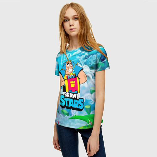 Женская футболка ГРОМ ИСПУГАЛСЯ BRAWL STARS / 3D-принт – фото 3