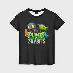 Женская футболка Персонажи Plants vs Zombies