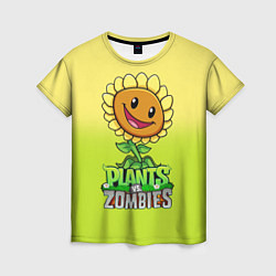 Футболка женская Plants vs Zombies - Подсолнух, цвет: 3D-принт