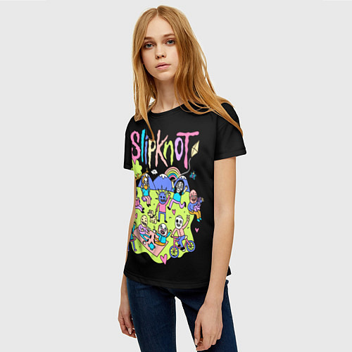Женская футболка Slipknot cuties / 3D-принт – фото 3