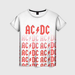 Футболка женская Acdc Паттерн, цвет: 3D-принт