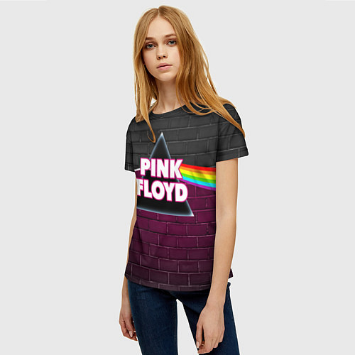 Женская футболка PINK FLOYD ПИНК ФЛОЙД / 3D-принт – фото 3
