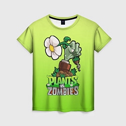 Футболка женская Plants vs Zombies зомбо-рука, цвет: 3D-принт