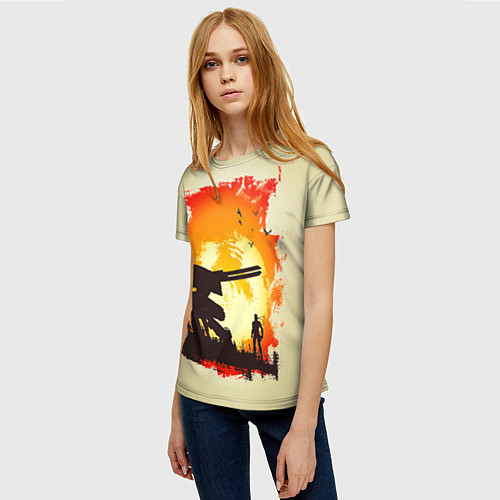 Женская футболка Снейк и Метал Гир / 3D-принт – фото 3