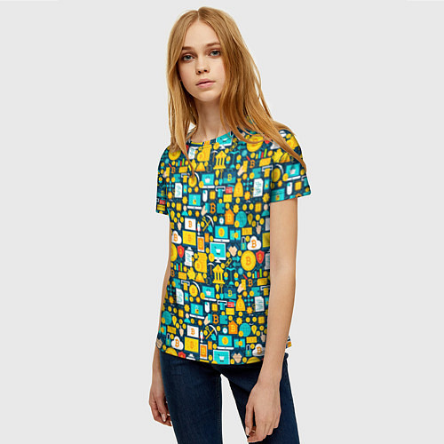 Женская футболка Трейдер Криптовалют / 3D-принт – фото 3