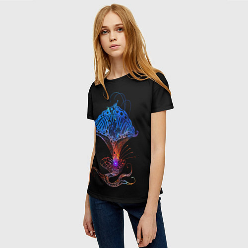 Женская футболка Space Flower B-01 / 3D-принт – фото 3