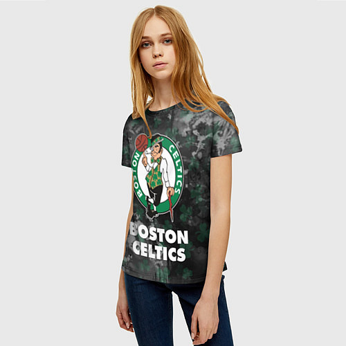 Женская футболка Бостон Селтикс, Boston Celtics, НБА / 3D-принт – фото 3