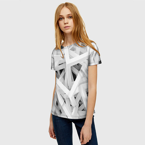 Женская футболка БЕЛЫЙ АРХИТЕКТОР / 3D-принт – фото 3