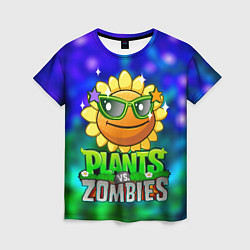 Футболка женская Plants vs Zombies подсолнух, цвет: 3D-принт