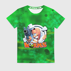 Футболка женская Worms Game, цвет: 3D-принт