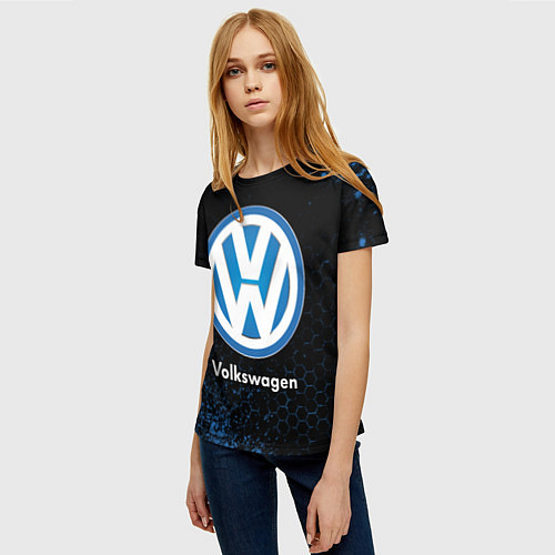 Женская футболка Volkswagen - Объемный / 3D-принт – фото 3