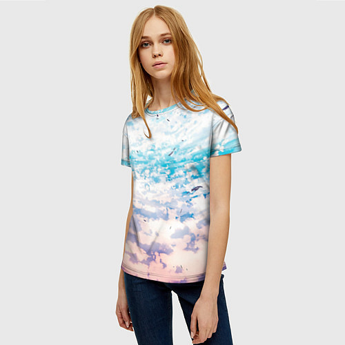 Женская футболка Небо-арт / 3D-принт – фото 3