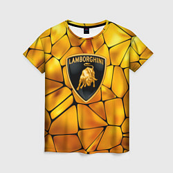 Футболка женская Lamborghini Gold плиты, цвет: 3D-принт