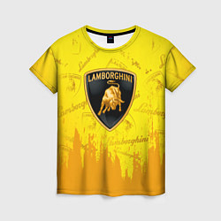 Футболка женская Lamborghini pattern gold, цвет: 3D-принт