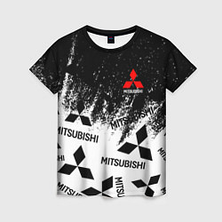 Футболка женская Mitsubishi black & white, цвет: 3D-принт