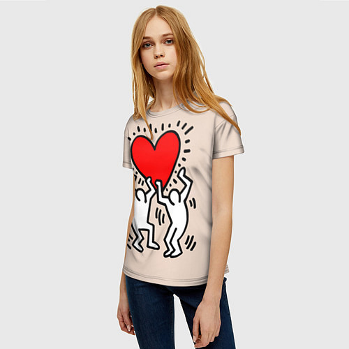 Женская футболка Светлое сердце / 3D-принт – фото 3