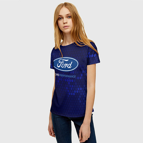 Женская футболка FORD - PERFORMANCE / 3D-принт – фото 3