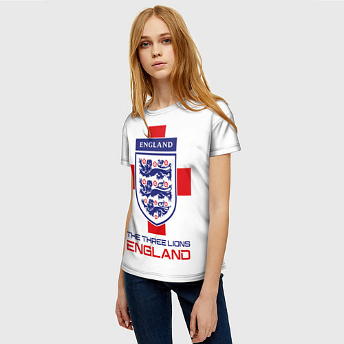Женская футболка Сборная Англии по футболу / 3D-принт – фото 3