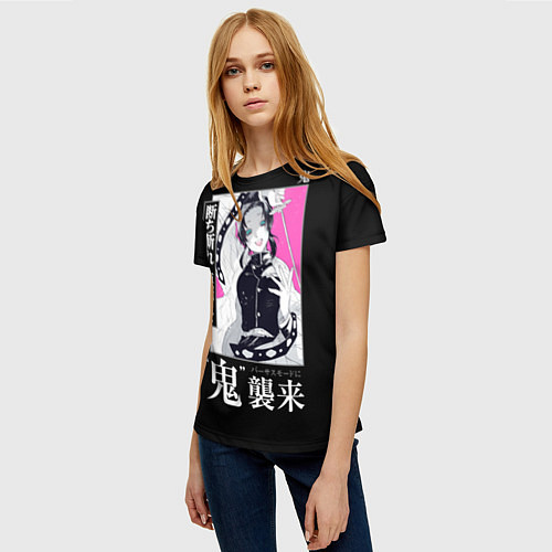 Женская футболка Шинобу Кочо с мечом / 3D-принт – фото 3