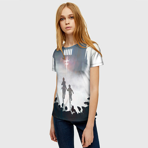 Женская футболка Побег от крыс / 3D-принт – фото 3